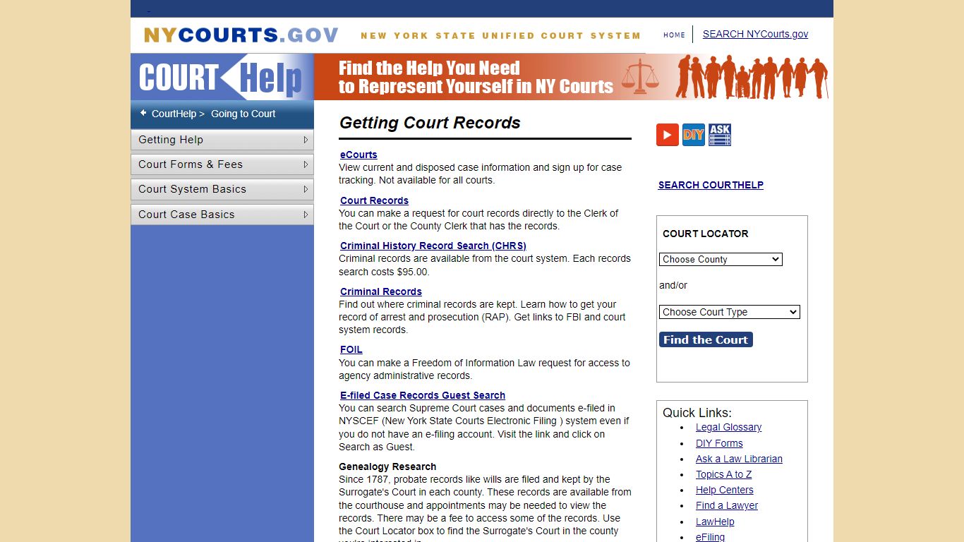 Getting Court Records | NY CourtHelp - New York State Unified Court System